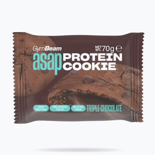 Протеинова бисквитка GymBeam ASAP 70 g triple chocolate