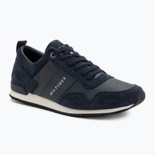Мъжки обувки Tommy Hilfiger Iconic Leather Suede Mix Runner midnight