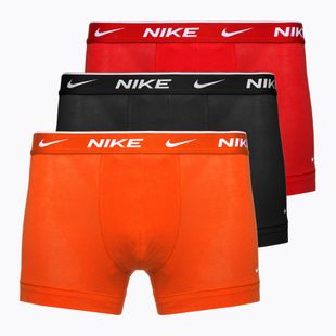 Мъжки боксерки Nike Everyday Cotton Stretch Trunk 3 чифта Team orange/uni red/black