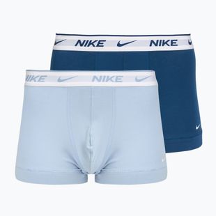 Мъжки боксерки Nike Everyday Cotton Stretch Trunk 3 чифта светло армейско синьо/синьо force/бял колан