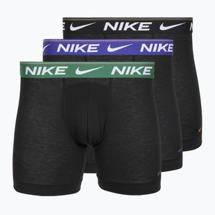 Мъжки боксерки Nike Dri-FIT Ultra Comfort 3 чифта черни evrgreen aura/deep night/черен колан