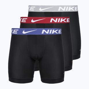 Мъжки боксерки Nike Essential Micro 3 чифта black/sapphire/wolf grey/team crimson