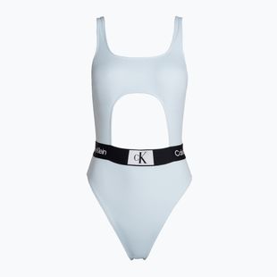 Дамски бански костюм от една част Calvin Klein Cut Out One Piece-Rp blue