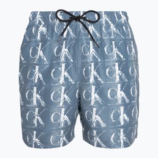 Мъжки къси панталони за плуване Calvin Klein Medium Drawstring Print blue