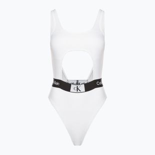 Дамски бански костюм от една част Calvin Klein Cut Out One Piece-Rp white