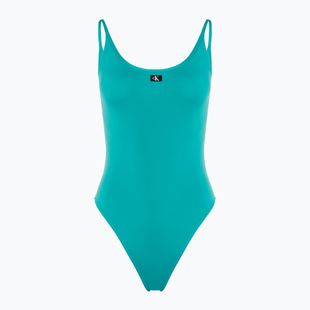 Дамски бански от една част Calvin Klein Scoop One Piece blue ocean