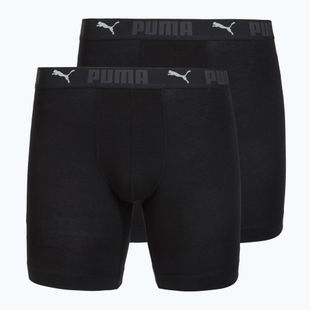 Мъжки боксерки Cotton Long 2 pack black