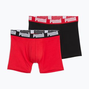 Мъжки боксерки PUMA Everyday Basic 2 чифта red/black