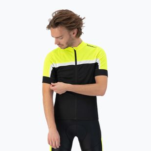 Мъжка колоездачна тениска Rogelli Course black/fluor/white