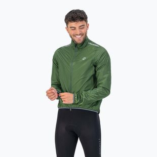 Мъжко яке за колоездене Rogelli Essential Rain fluor army green