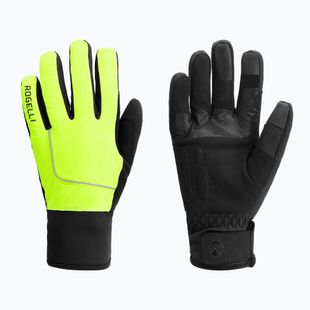 Мъжки ръкавици за колоездене Rogelli Essential Winter Waterproop fluor yellow