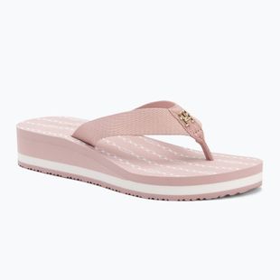 Дамски джапанки Tommy Hilfiger Im Th Chainprint Midwedge Sandal foggy pink