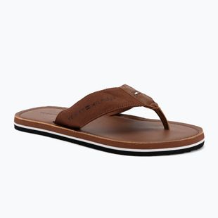Мъжки джапанки Tommy Hilfiger Leather Beach Sandal winter cognac