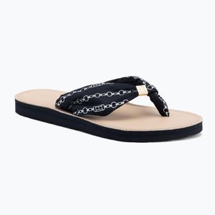 Дамски джапанки Tommy Hilfiger Chain Print Elevated Sandal space blue