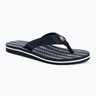 Дамски джапанки Tommy Hilfiger Chain Print Beach Sandal space blue