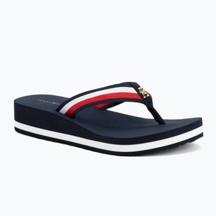 Дамски джапанки Tommy Hilfiger Corp Mid Wedge Beach Sandal space blue