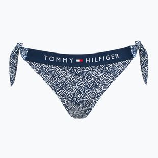 Долнище на бански костюм Tommy Hilfiger Cheeky Side Tie Print illustrated wave dark night navy