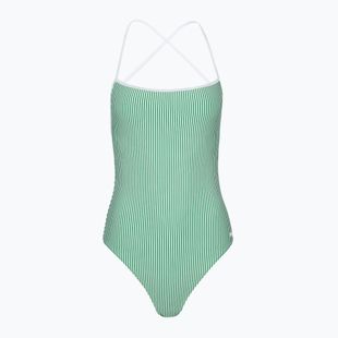 Дамски бански костюм Tommy Hilfiger Straight One Piece seersucker лъчисто зелено/бяло