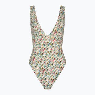 Дамски бански костюм от една част Tommy Hilfiger Plunge th multi monogram calico