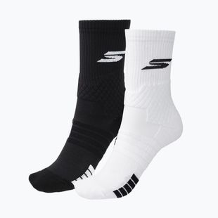 Мъжки чорапи SKECHERS Select Terry Crew 2 чифта white/black