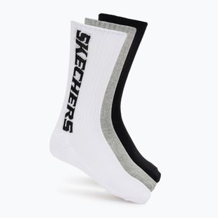 Чорапи SKECHERS Terry Crew 1/2 3 pack grey/black