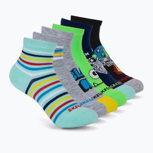 Детски чорапи SKECHERS Non Terry High Qtr Crew 6 чифта grey/grey