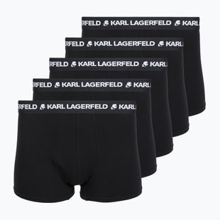 Мъжки боксерки KARL LAGERFELD Logo Trunk 5 чифта black