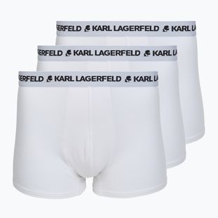 Мъжки боксерки KARL LAGERFELD Logo Trunk 3 чифта white