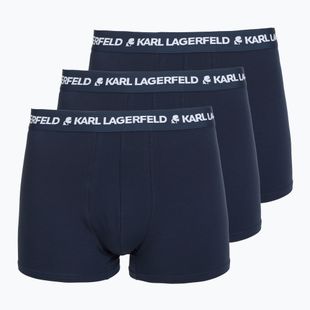 Мъжки боксерки KARL LAGERFELD Logo Trunk 3 чифта navy