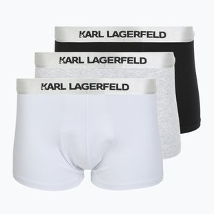 Мъжки боксерки KARL LAGERFELD Elastic Trunk 3 чифта black/white/grey