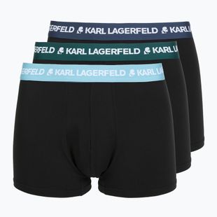 Мъжки боксерки KARL LAGERFELD Logo Trunk Colorband 3 чифта dark sea/indigo/blue