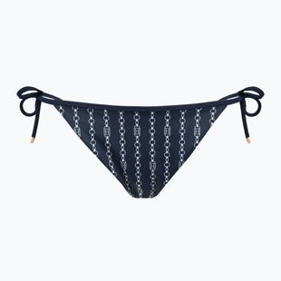 Tommy Hilfiger Cheeky String Бански костюм Долна част със странична връзка Печат на флаг верижка dark night navy
