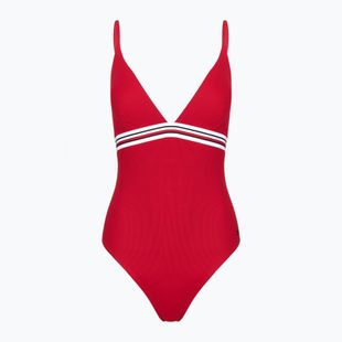Tommy Hilfiger дамски едноцветен бански костюм Triangle One Piece Rp Ext primary red
