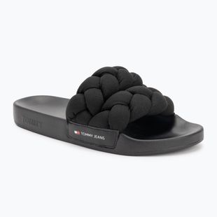 Дамски чехли Tommy Jeans Braided Slide frozen black