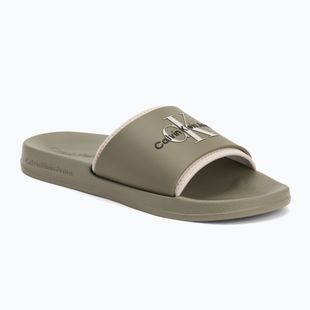 Мъжки джапанки Calvin Klein YM0YM00361 Slide Rubber Neoprene Monologo mermaid/eggshell