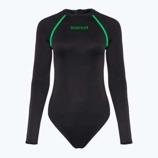 Дамски бански костюм от една част Calvin Klein KW0KW02790 Intense Power Move Rashguard One Piece pvh black
