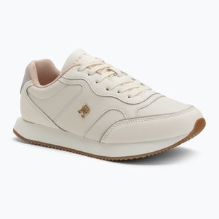 Tommy Hilfiger Кожени дамски обувки ivory petal/newsprin
