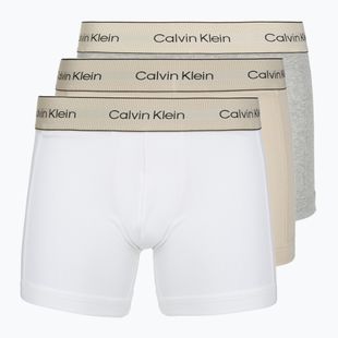 Мъжки боксерки Calvin Klein LV00NB4447 Brief 3 чифта oyster gray/grey heather/white