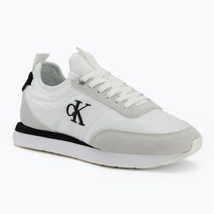 Дамски обувки Calvin Klein YW0YW02060 Retro Runner Sock Laceup Mix Mat bright white/black/marshmallow
