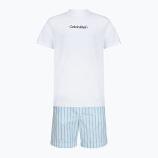 Мъжка пижама Calvin Klein LV00NM2903 classic white top/aurora stripe