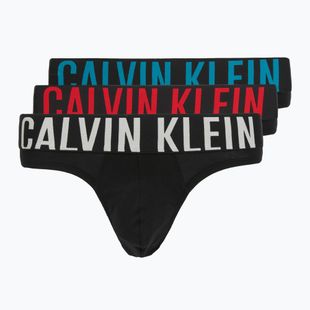 Мъжки слипове Calvin Klein 000NB3607A Hip Brief 3 чифта black w/oatmeal logo/black w/age