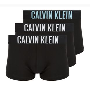 Мъжки боксерки Calvin Klein 000NB3608A Trunk 3 pairs black with harbor mist logo/ black with