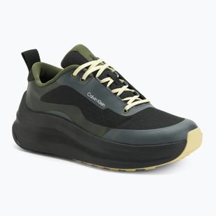 Мъжки обувки Calvin Klein YM0YM01456 Chunky Runner Lace Up Mix Aop black/medieval forest/coal/lime