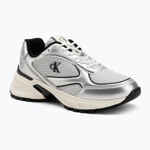 Мъжки обувки Calvin Klein YM0YM01402 Hike Runner Laceup Mesh Mix silver/black/marshmallow