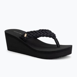 Дамски джапанки Tommy Hilfiger Wedge Braided Summer Sandal black