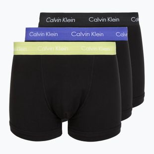Мъжки боксерки Calvin Klein 0000U2662G Trunk 3 чифта black w green bloom wb/black w da