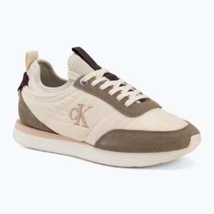 Дамски обувки Calvin Klein YW0YW02060 Retro Runner Sock Laceup Mix Mat turtledove/spanish villa/bordeaux