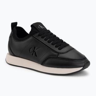 Дамски обувки Calvin Klein HW0HW03118 Retro Runner Sock PANL Leather Neo black/crystal grey