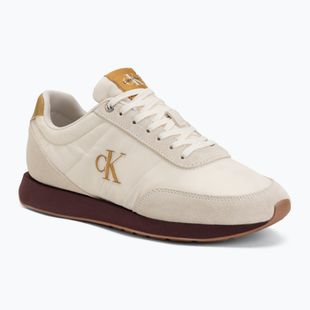 Мъжки обувки Calvin Klein YM0YM01361 Retro Runner Ess Mix Mat white swan/tofu/amber gold