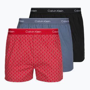 Мъжки боксерки Calvin Klein LV00NB4727 Boxer Slim black/prep emblem goji berry/grisai